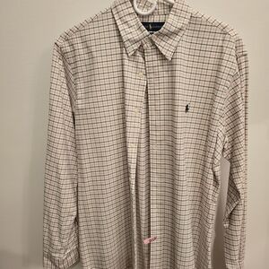 Polo by Ralph Lauren Men's White Checkered Shirt